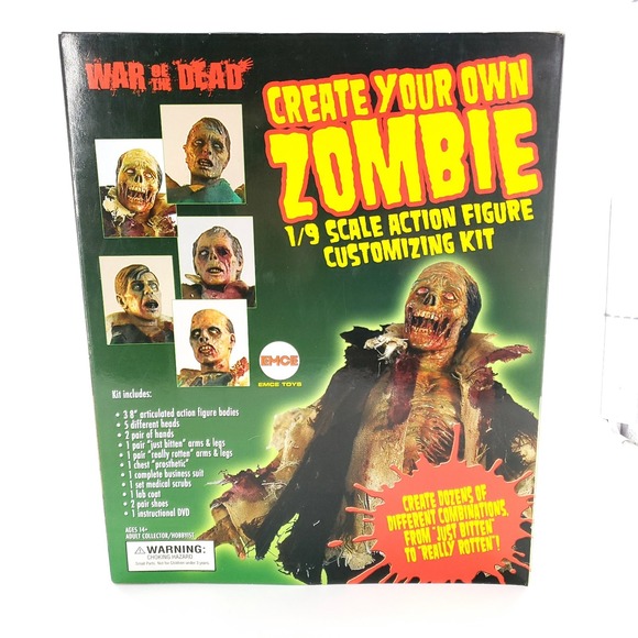 Emce Other - War of the Dead Create Your Own Zombie 1/9 Scale Figures Brand New Open Box